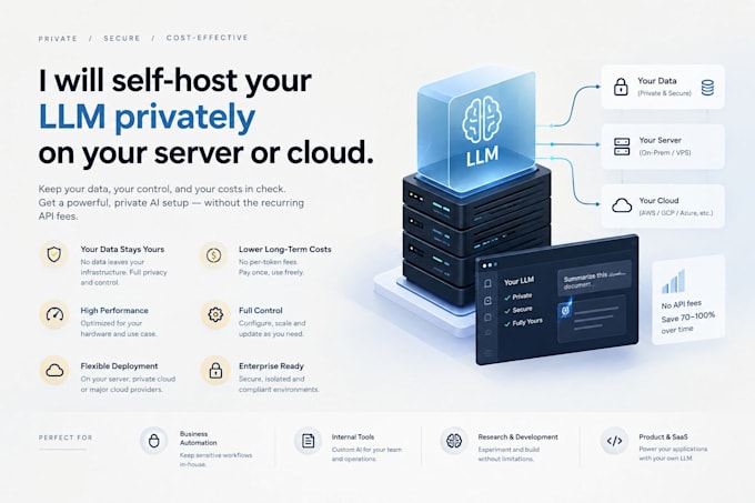 self host your llm privately on your own server or cloud