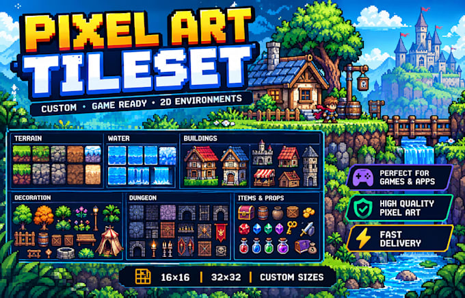create a custom pixel art tileset for your game