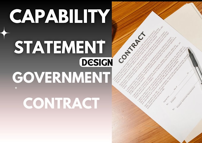 create a professional capability statement for your business