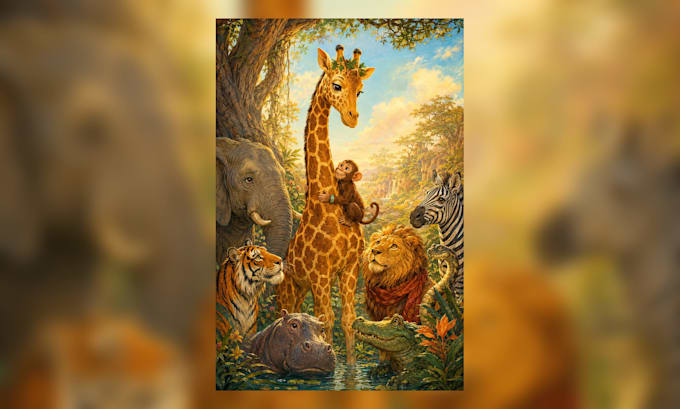 illustrate childrens storybooks with charming consistent characters