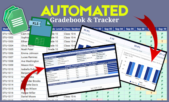 build an automated teacher gradebook spreadsheet