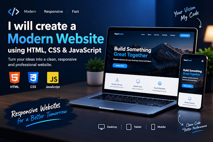create a responsive modern website