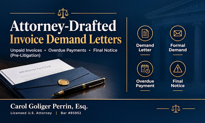 draft a final pre litigation demand letter for business invoices