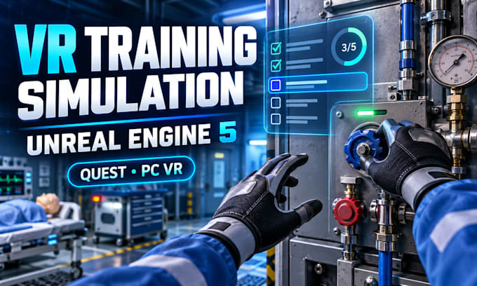 build an unreal engine 5 VR training simulation for meta quest