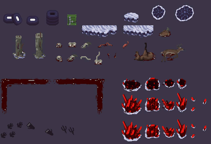 create pixel art tilesets, game environments, maps and asset