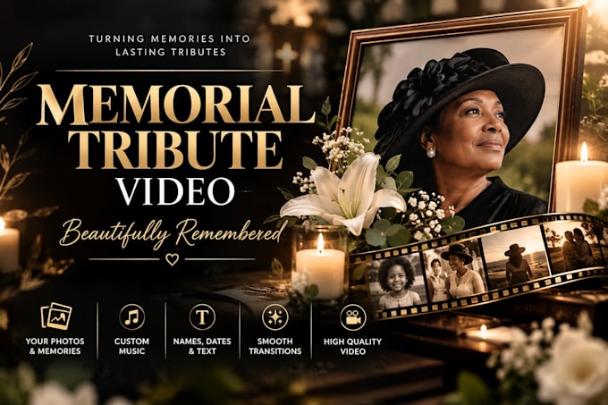 create a funeral slideshow and memorial tribute video