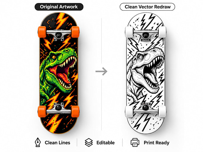 clean up vector artwork and prepare print ready files