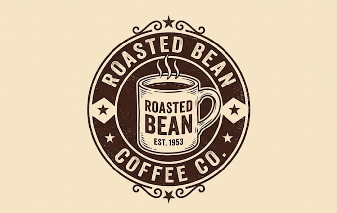 design vintage coffee shop logo design