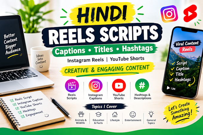 write engaging hindi reels scripts captions and social media content
