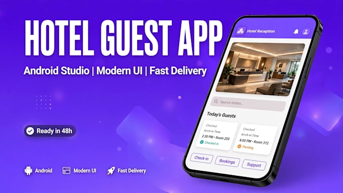 create android hotel booking app with check in checkout