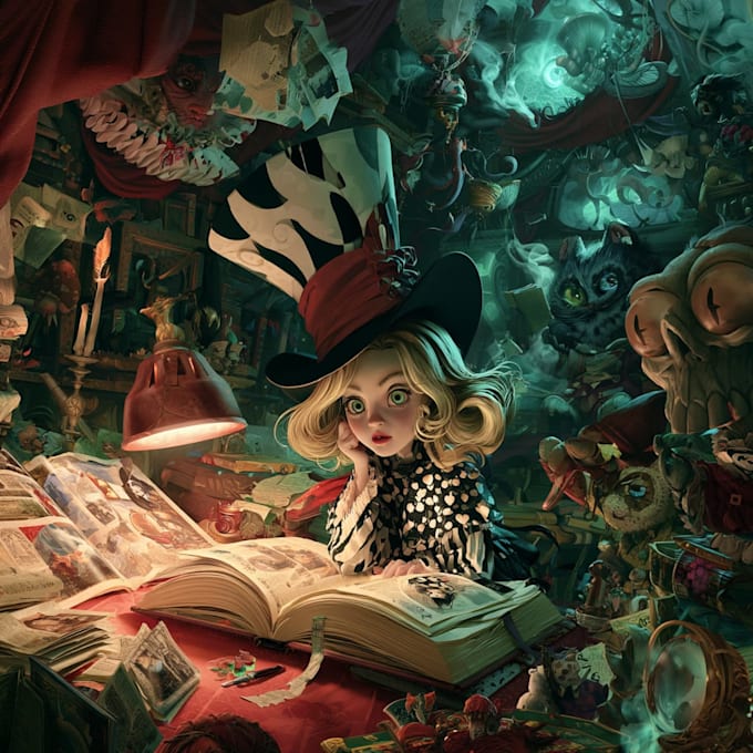 design a cartoon book cover art