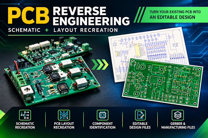reverse engineer and recreate your pcb schematic and pcb layout