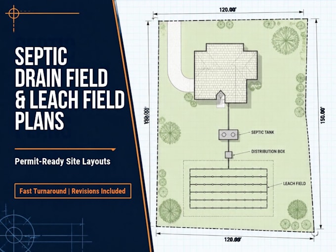 design septic drain field and leach field plans