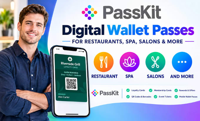 create apple google wallet passes with passkit restaurant spa loyalty card