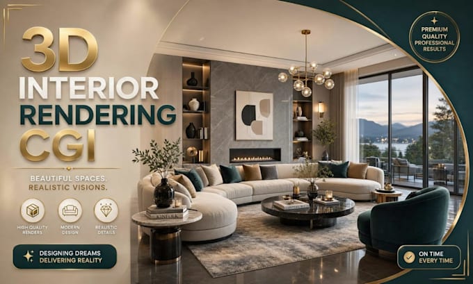 design 3d house apartment commercial interior rendering cgi