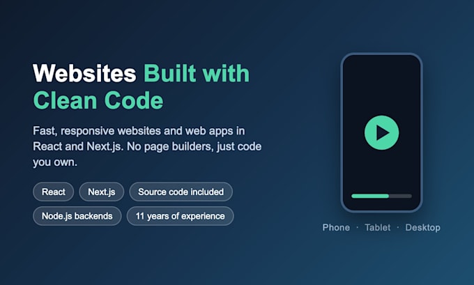 build or fix your website with react, nextjs