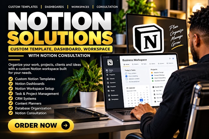 build custom notion template, dashboard, workspace with notion consultation