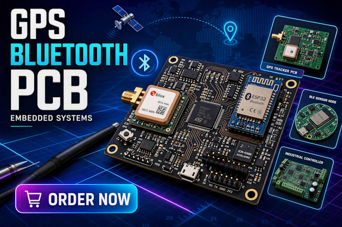 design gps, bluetooth and embedded sytems pcb