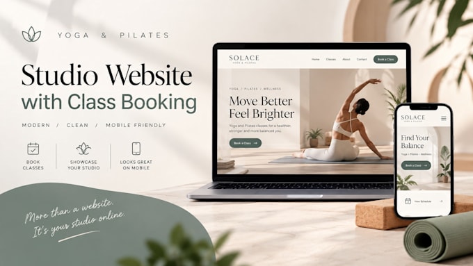 build a yoga or pilates studio website with class booking