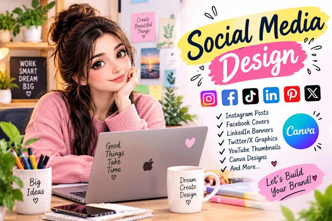 design professional canva social media posts and thumbnails