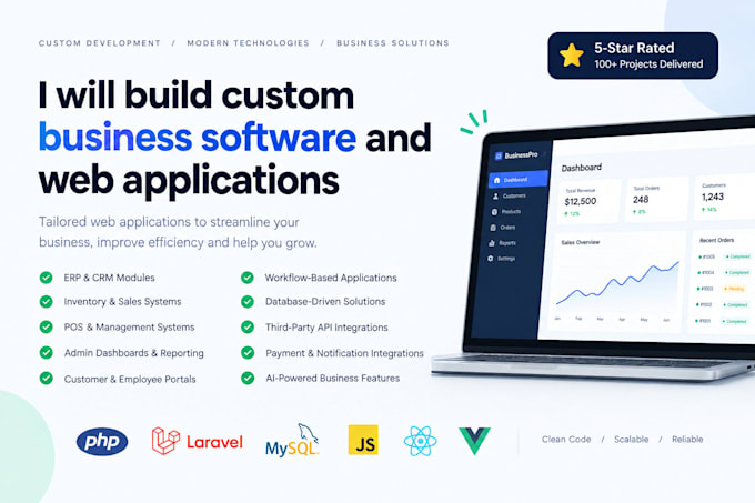 build custom business software and web applications