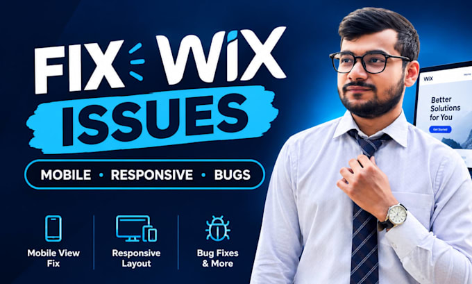 fix wix mobile view, responsive layout and website bugs