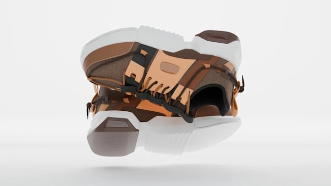 create 3d shoe animation, sneaker animation and footwear video