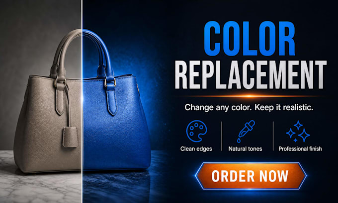 do photoshop color replacement and product recoloring