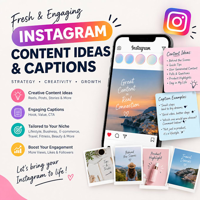 create engaging instagram captions and content ideas