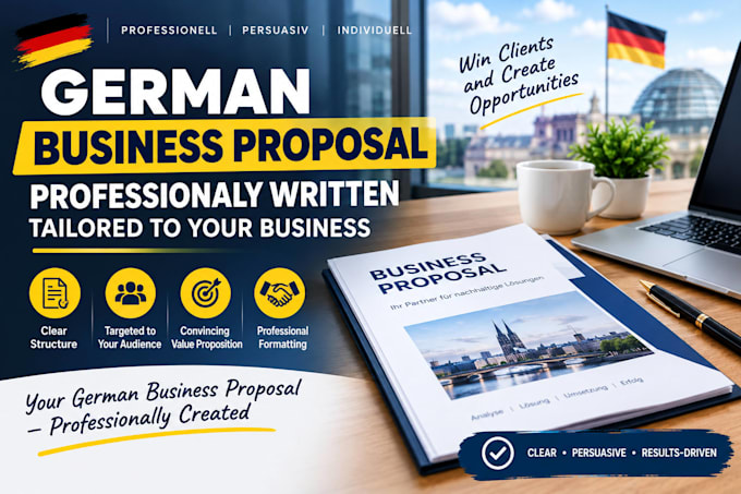create a professional german business proposal