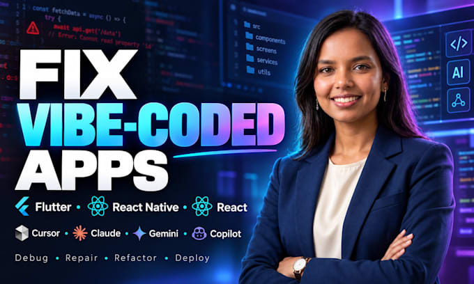 fix and debug your vibe coded app in flutter, react native or react