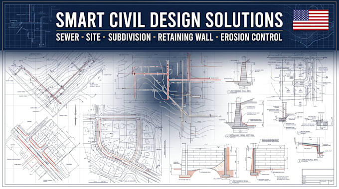 sewer layout site plan subdivision plan retaining wall erosion plan utah ohio