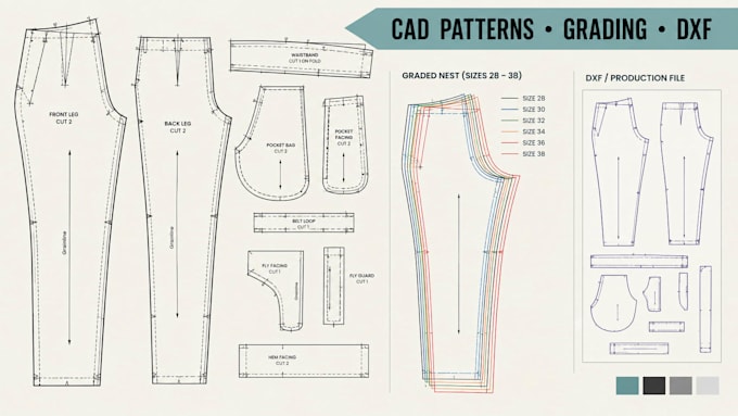 create optitex cad sewing patterns, grading and dxf production files