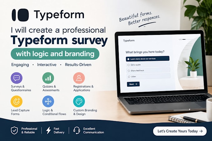 create a professional typeform survey with logic and branding