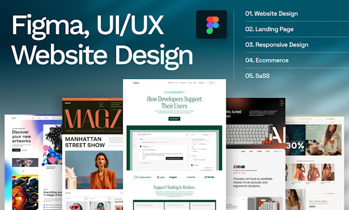 design figma UI UX for websites, landing pages, and mobile apps