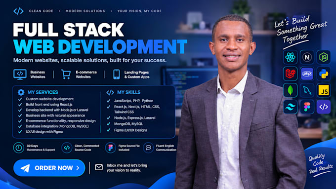 build website, website development, full stack developer, front end developer