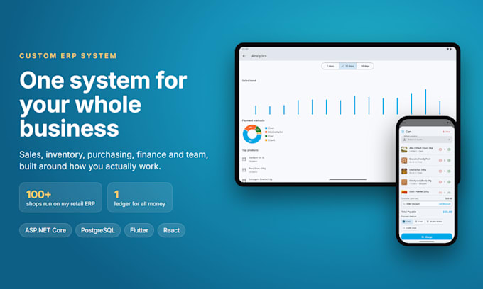develop a custom erp or pos system for inventory and sales