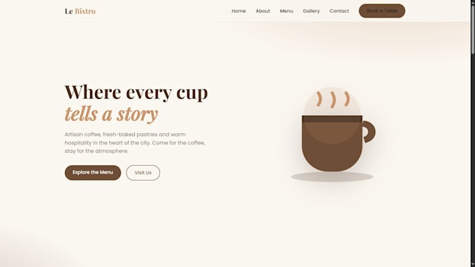 give you a ready made restaurant website template