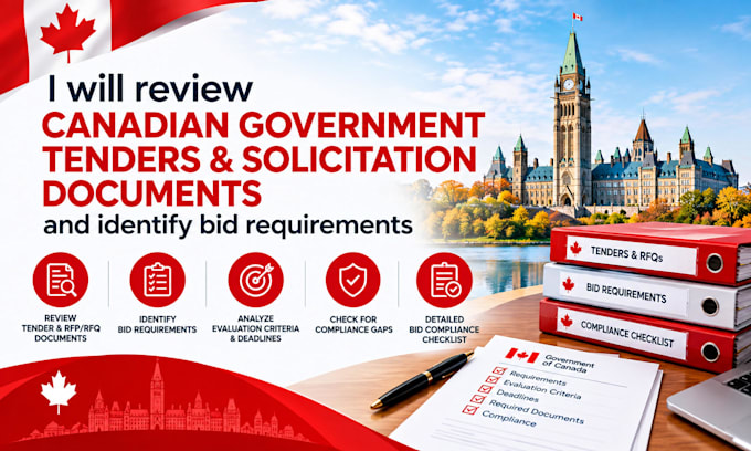 review canadian government procurement documents and identify bid requirements