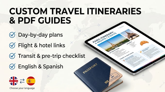 create a travel itinerary and trip plan for you
