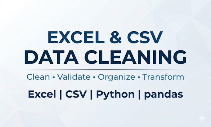 clean validate and organize your excel or CSV data