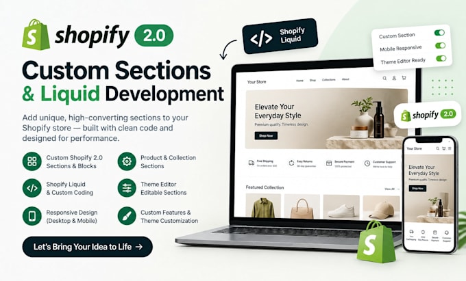 create custom shopify 2 0 sections