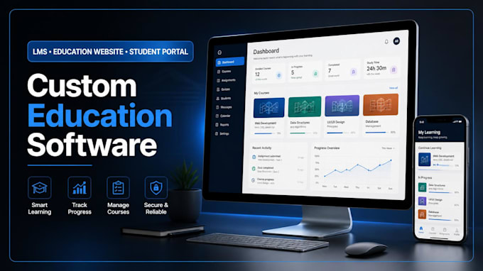 create lms education website student portal ai tutor mobile learning web app