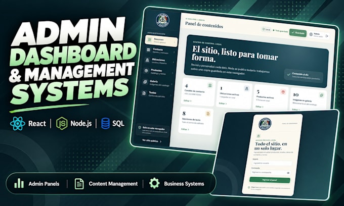 build a custom admin dashboard or business management system