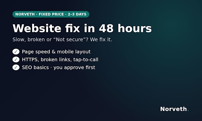 fix your website bugs, speed and mobile issues