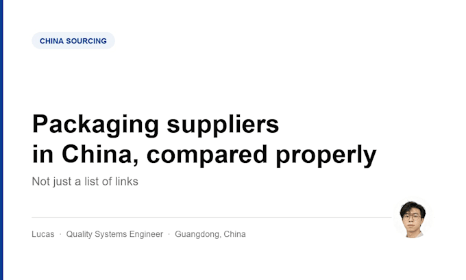 source packaging suppliers in china with real factory