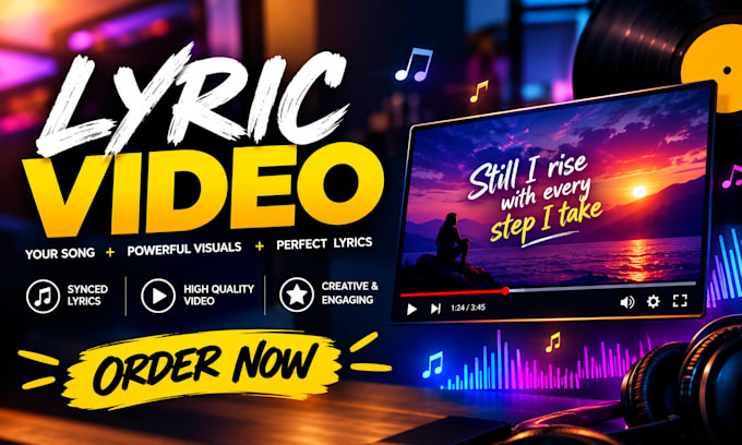 create a professional stylish lyric music video