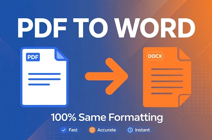 convert pdf to word and do data entry typing work fast