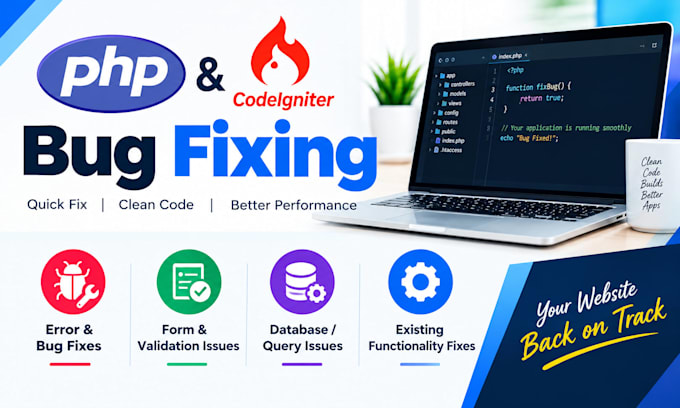 fix PHP codeigniter bugs and errors