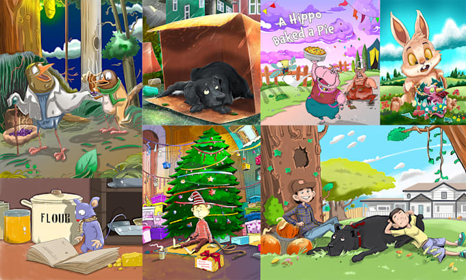 create cute animal and pet illutrations for your book
